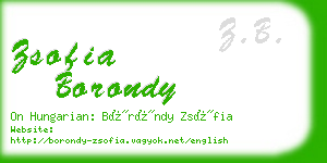 zsofia borondy business card